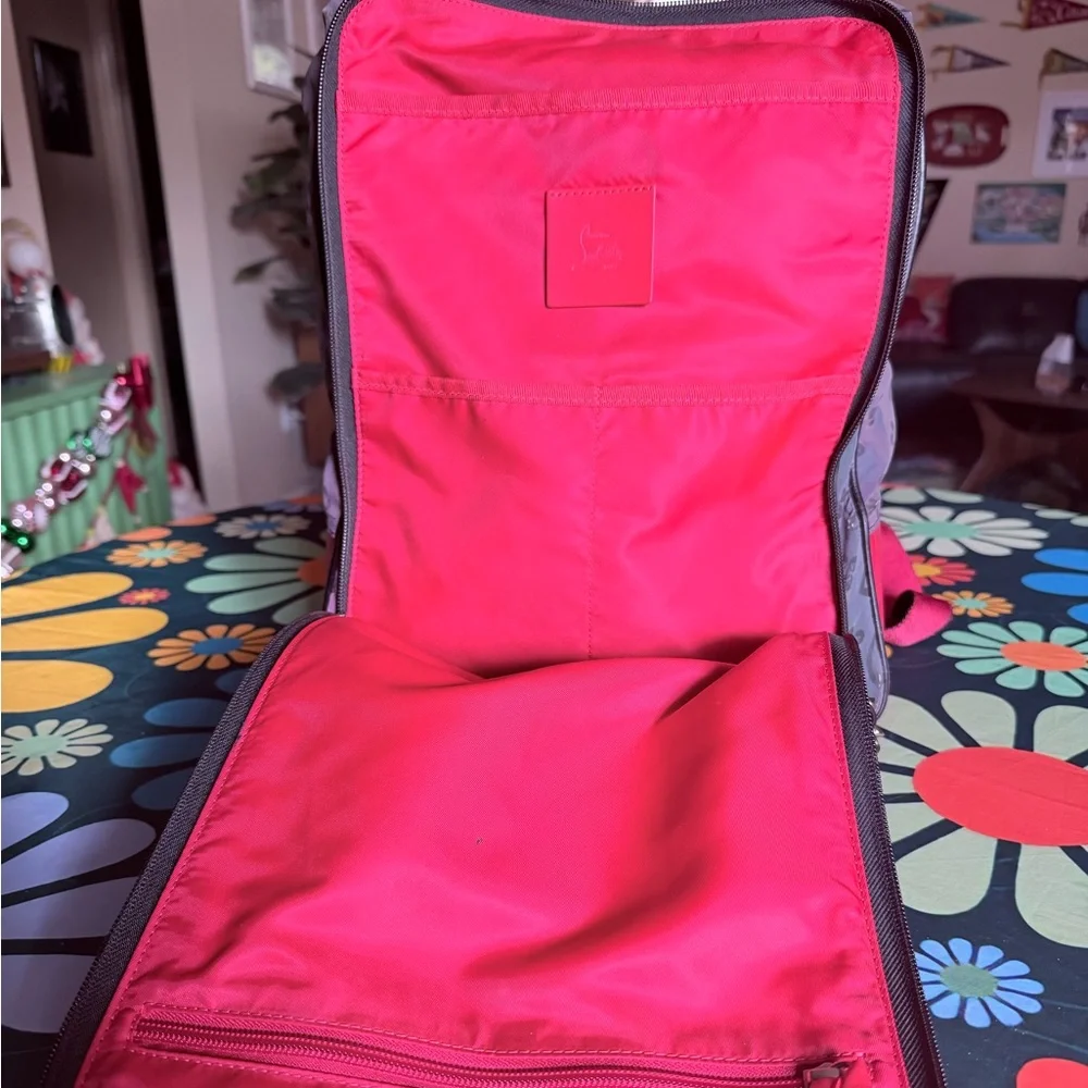 Christian Louboutin backpack Iridescent Monogram Purple Logo Travel bag - Picture 5 of 14